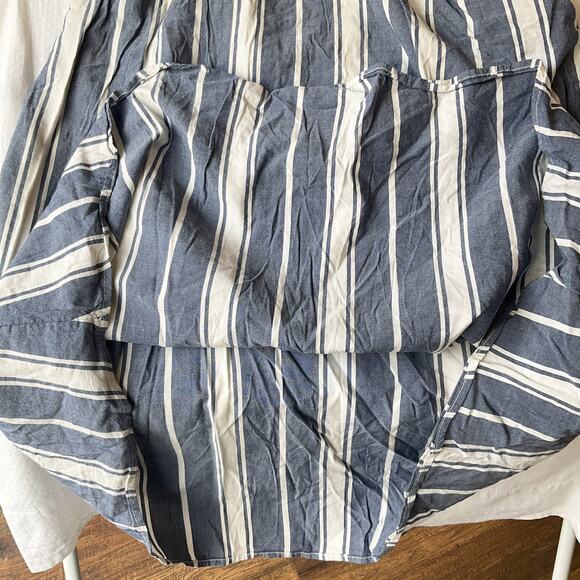 Old Navy Women Midi Dress M Blue Striped Sundress Sleeveless Cami Pockets - Picture 9 of 10